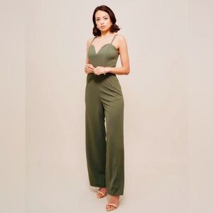 Olivia Olive Jumpsuit